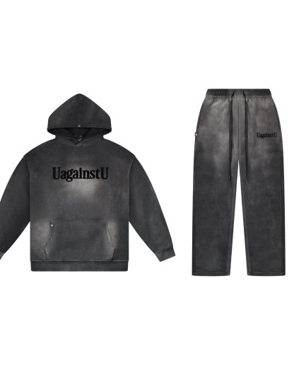 UagainstU Black Fleece Set (Flocking Print Edition)
