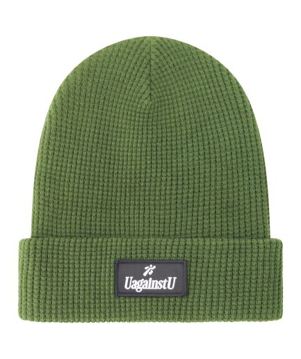 UagainstU Green Waffle Beanie